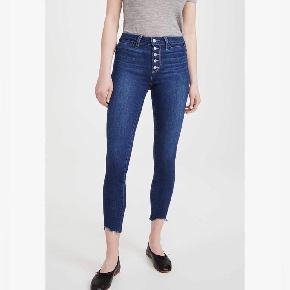 PAIGE Women’s Hoxton Transcend Vintage Exposed Buttonfly Ankle Jean Size‎ 27